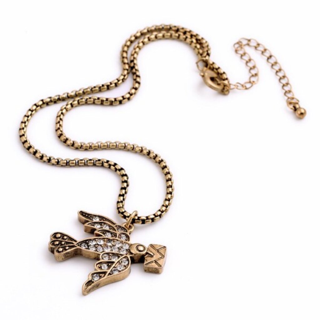 Dove Lover Letter Necklace Valentine 30$